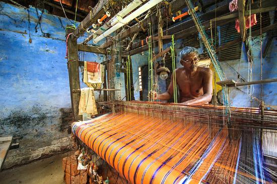 Traditional handloom weaving
