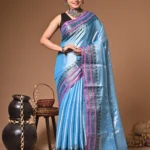 Svarna tissue cotton handloom Saree