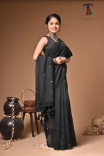 Black diamond Chumki Cotton Saree - Image 3