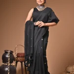 Black diamond Chumki Cotton Saree