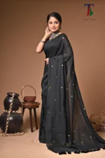 Black diamond Chumki Cotton Saree - Image 5