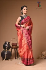 Pari tissue cotton handloom Saree - Image 4