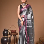 Nandi tissue cotton handloom Saree