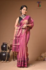 Nila tissue cotton handloom Saree - Image 4