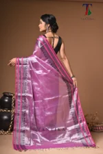 Varna tissue cotton handloom Saree - Image 6