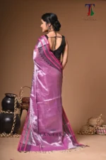 Varna tissue cotton handloom Saree - Image 5