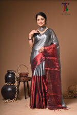 Charulata tissue cotton handloom Saree