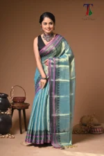 Bohor tissue cotton handloom Saree - Image 3