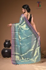 Bohor tissue cotton handloom Saree - Image 5