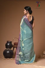 Bohor tissue cotton handloom Saree - Image 6