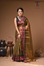 Aparna tissue cotton handloom Saree - Image 3