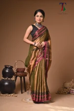 Aparna tissue cotton handloom Saree - Image 4