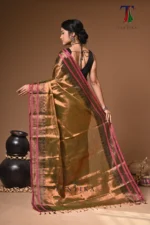 Aparna tissue cotton handloom Saree - Image 5
