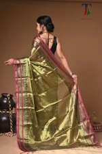 Komal tissue cotton handloom Saree - Image 5