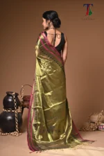 Komal tissue cotton handloom Saree - Image 6