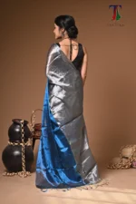 Pakhi tissue cotton handloom Saree - Image 5