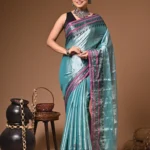 Chamkila tissue cotton handloom Saree