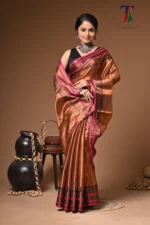 Raha tissue cotton handloom Saree - Image 4