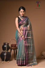 Suti tissue cotton handloom Saree - Image 2