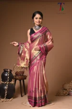 Sancha tissue cotton handloom Saree - Image 3
