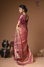 Sancha tissue cotton handloom Saree - Image 5