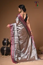 Sanchita tissue cotton handloom Saree - Image 6