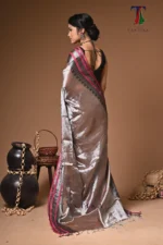 Sanchita tissue cotton handloom Saree - Image 5