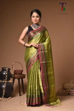Sundariya tissue cotton handloom Saree - Image 2