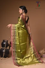 Sundariya tissue cotton handloom Saree - Image 6