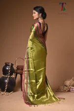 Sundariya tissue cotton handloom Saree - Image 5