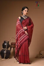 Maharani mull cotton handloom Saree - Image 4