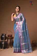 Premika tissue cotton handloom Saree - Image 2