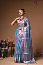 Premika tissue cotton handloom Saree - Image 3