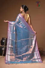 Premika tissue cotton handloom Saree - Image 6
