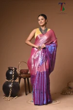 Sunehri tissue cotton handloom Saree - Image 4
