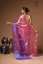 Sunehri tissue cotton handloom Saree - Image 6