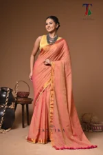 Roshni mull Cotton sequence  handloom Saree - Image 3
