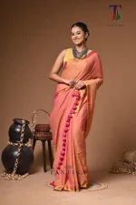 Roshni mull Cotton sequence  handloom Saree - Image 4