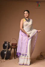Gajrita mull Cotton handloom Saree - Image 4