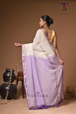 Gajrita mull Cotton handloom Saree - Image 6