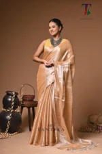 Rohinita tissue cotton handloom Saree - Image 3