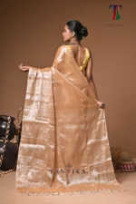 Rohinita tissue cotton handloom Saree - Image 6