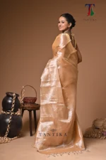 Rohinita tissue cotton handloom Saree - Image 5
