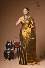 Sahi Gold Tissue Cotton Handloom Saree - Image 2