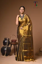 Sahi Gold Tissue Cotton Handloom Saree