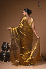 Sahi Gold Tissue Cotton Handloom Saree - Image 6