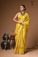 Roddur tissue cotton handloom Saree - Image 3