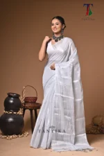 Mohini tissue cotton handloom Saree - Image 3