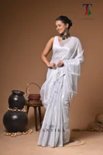 Mohini tissue cotton handloom Saree - Image 4