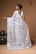 Mohini tissue cotton handloom Saree - Image 6